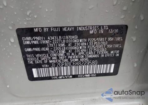 2017 Subaru Crosstrek 2.0I Premium from USA, damaged, VIN JF2GPABC6H8229580